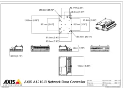 AXIS A1210-B from Axis Communications - dimension diagram showing mounting measurements (view 2)