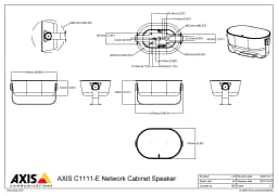 AXIS C1111-E from Axis Communications - dimension diagram showing mounting measurements (view 2)