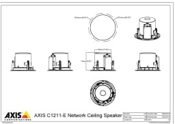 AXIS C1211-E from Axis Communications - dimension diagram showing mounting measurements