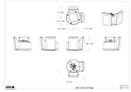 AXIS D2122-VE from Axis Communications - dimension diagram showing mounting measurements (view 3)
