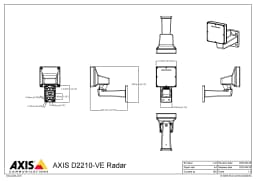 AXIS D2210-VE from Axis Communications - dimension diagram showing mounting measurements (view 3)