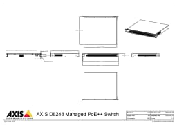 AXIS D8248 from Axis Communications - dimension diagram showing mounting measurements (view 2)