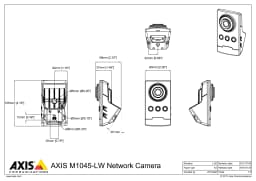 AXIS M1045-LW from Axis Communications - dimension diagram showing mounting measurements (view 6)