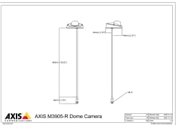 AXIS M3905-R from Axis Communications - dimension diagram showing mounting measurements