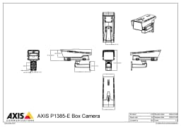AXIS P1385-E from Axis Communications - dimension diagram showing mounting measurements (view 2)