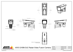 AXIS Q1686-DLE from Axis Communications - dimension diagram showing mounting measurements (view 3)