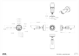 AXIS Q1800-LE from Axis Communications - dimension diagram showing mounting measurements (view 2)