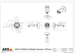 AXIS Q1808-LE from Axis Communications - dimension diagram showing mounting measurements (view 3)