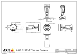 AXIS Q1971-E from Axis Communications - dimension diagram showing mounting measurements (view 3)