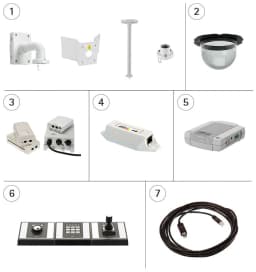 AXIS Q6042-E from Axis Communications - dimension diagram showing mounting measurements (view 7)
