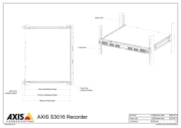 AXIS S3016 from Axis Communications - dimension diagram showing mounting measurements (view 3)