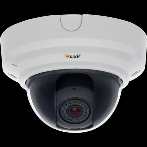 IP Camera AXIS P3363-V has PoE, Day/night functionality and is vandal-resistant. The camera is viewed from it´s front from AXIS COMMUNICATIONS
