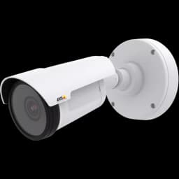 AXIS P1435-E from AXIS COMMUNICATIONS - compact IP camera with lightfinder and WDR – Forensic Capture. The camera is viewed from its left.