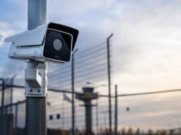 AXIS Q2112-E from AXIS COMMUNICATIONS - mounted on pole