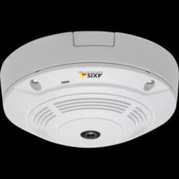 AXIS M3007-P from AXIS COMMUNICATIONS - ultra-discreet IP camera with 360°/180° panoramic view. The camera is viewed from its front.