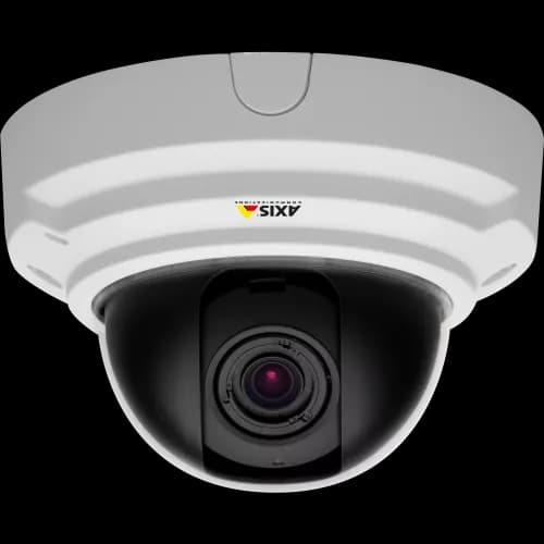 IP Camera AXIS P3353 has Lightfinder technology, P-Iris control and digital PTZ. The camera is viewed from its front from AXIS COMMUNICATIONS