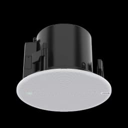AXIS C1211-E from AXIS COMMUNICATIONS - Network Ceiling Speaker grey network speaker viewed from its top
