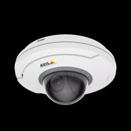 M5074 PTZ Camera black and white with a AXIS LOGO viewed from its left from AXIS COMMUNICATIONS