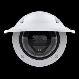 AXIS M3216-LVE from AXIS COMMUNICATIONS - in black and white, viewed from the front